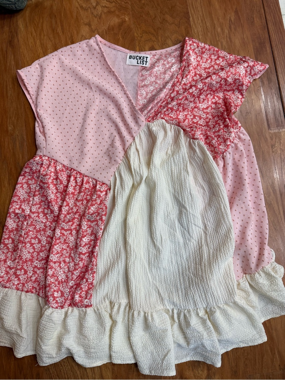 Patchwork short summer dress